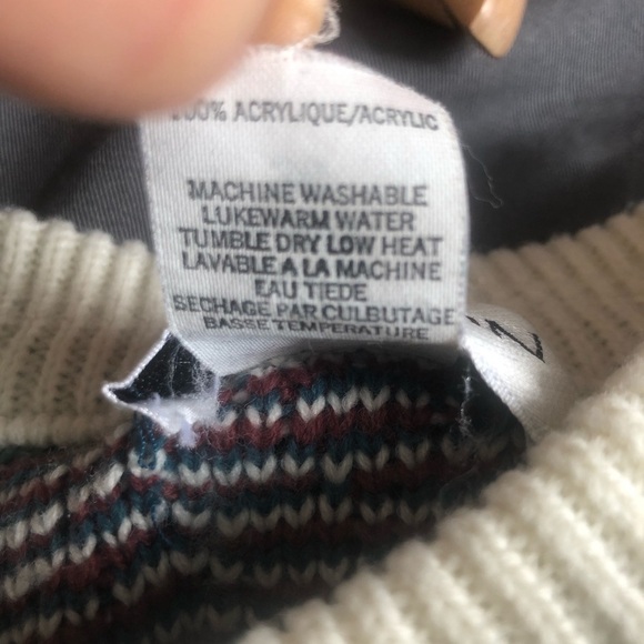 Vintage Chevron Geometric Aztec Southwestern Crewneck Knit Sweater Medium - Picture 9 of 9